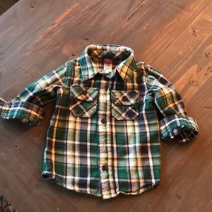 Plaid flannel button up.